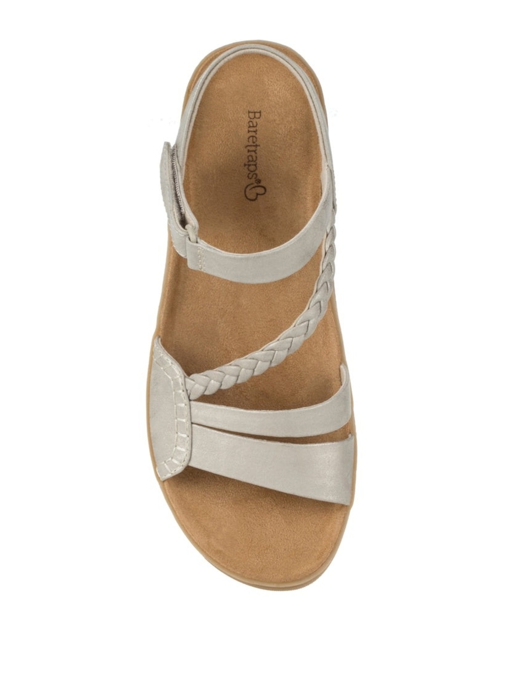 Baretraps Flicka Champagne Metallic Braided Strap Sandals